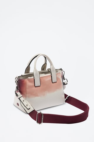 Sac à main dip and dye - Ecru et bordeaux