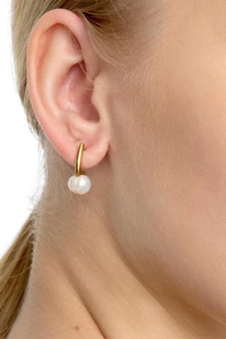 Boucles d’oreilles - Doré et blanc