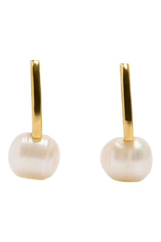 Boucles d’oreilles - Doré et blanc