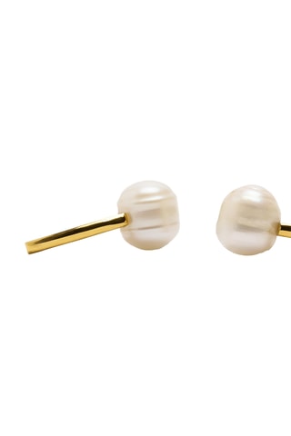 Boucles d’oreilles - Doré et blanc