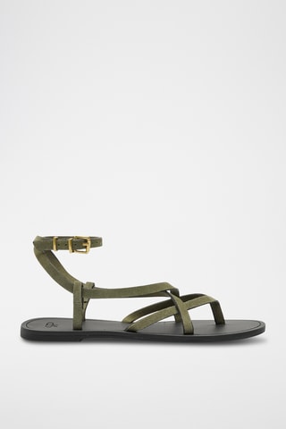 Sandales en nubuck - Kaki