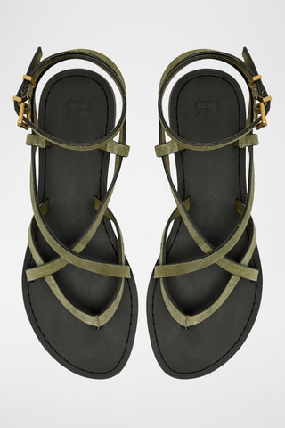 Sandales en nubuck - Kaki