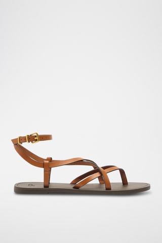 Sandales en cuir - Orange