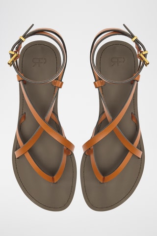 Sandales en cuir - Orange