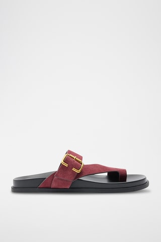 Sandales en nubuck - Bordeaux