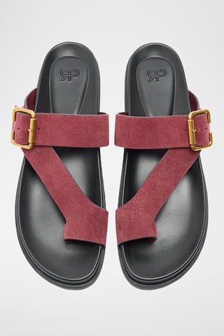 Sandales en nubuck - Bordeaux