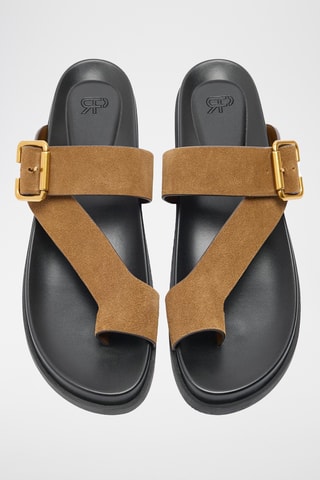 Sandales en nubuck - Camel