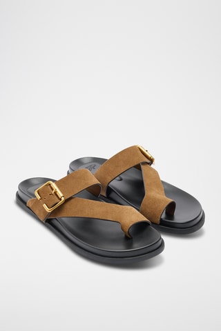 Sandales en nubuck - Camel