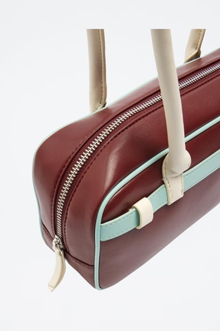 Sac à main - Grenat et blanc