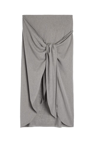 Jupe portefeuille - Gris chiné