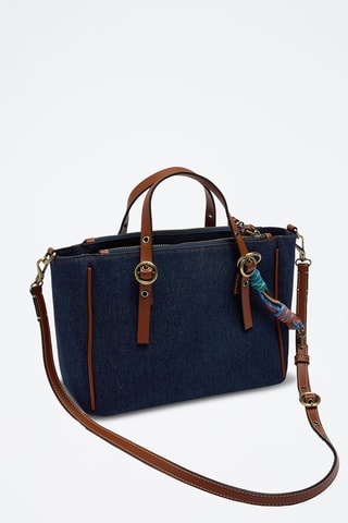 Sac à main en jean - Bleu marine