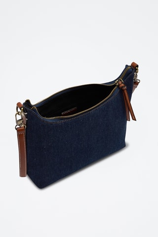 Sac porté épaule en jean - Bleu marine