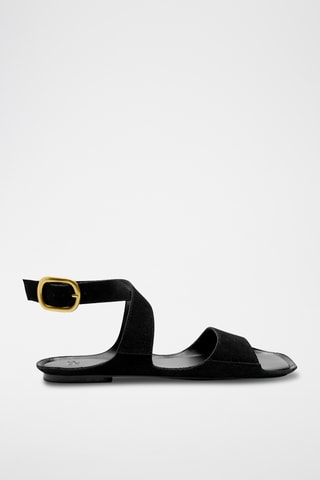 Sandales en nubuck - Noir