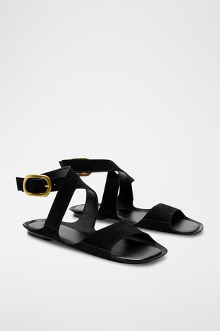 Sandales en nubuck - Noir