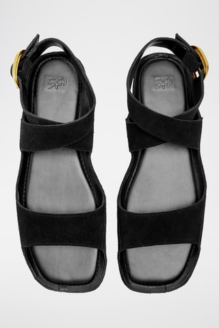 Sandales en nubuck - Noir