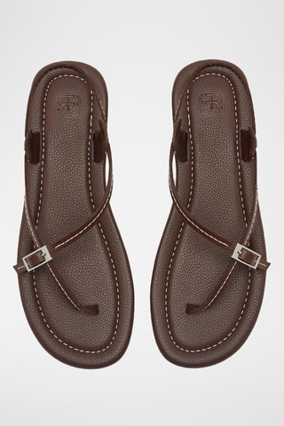 Sandales en cuir - Marron