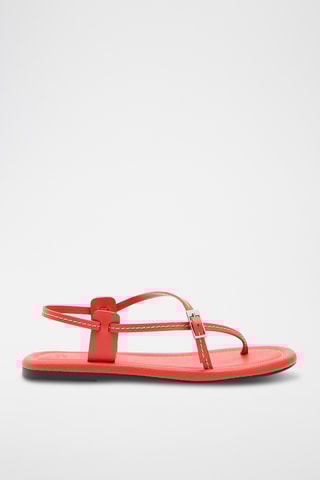 Sandales en cuir - Orange