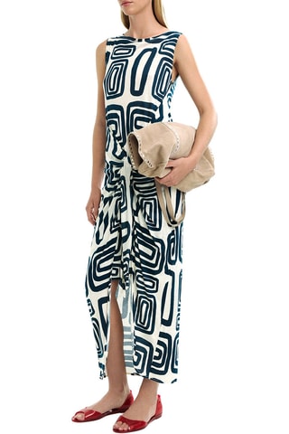 Vestido comprido - Azul-marinho