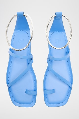 Sandales en cuir - Bleu clair