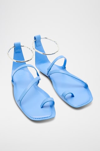 Sandales en cuir - Bleu clair