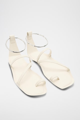 Sandales en cuir - Blanc