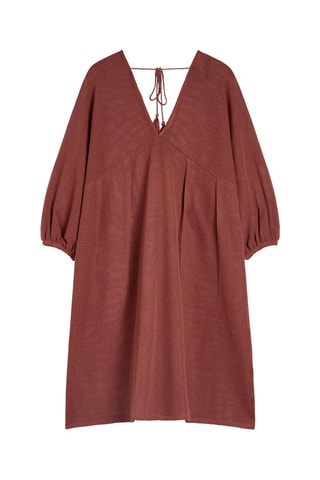 Vestido direito - Vermelho tijolo