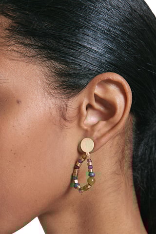 Boucles d’oreilles - Doré et vert