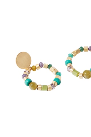 Boucles d’oreilles - Doré et vert