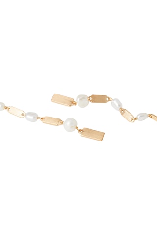 Boucles d’oreilles - Doré et blanc