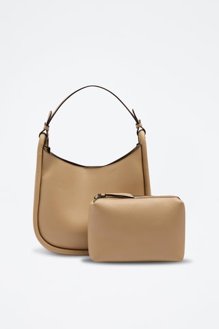 Sac porté épaule et pochette - Beige