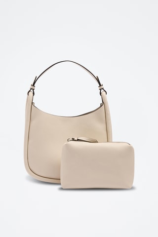 Sac porté épaule et pochette - Ecru
