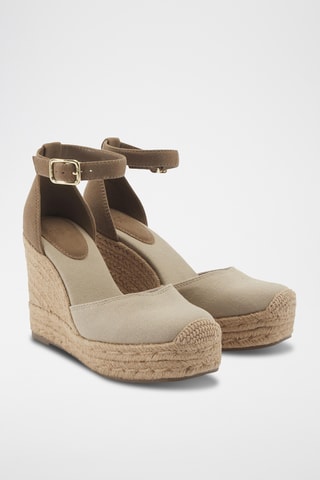 Sandales compensées - Beige