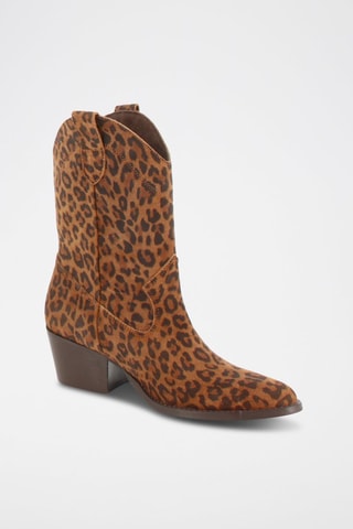 Bottines en nubuck Lotta - Marron et noir