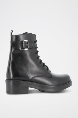 Botins em couro Eurielle - Preto - Preto