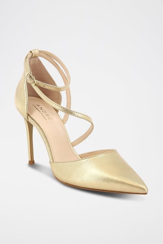 Sandálias de salto em couro Endiablée - Dourado - Dourado