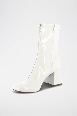 Botins em couro Carlie - Branco - Branco