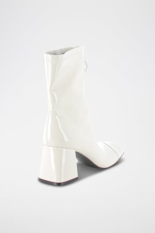 Botins em couro Carlie - Branco - Branco