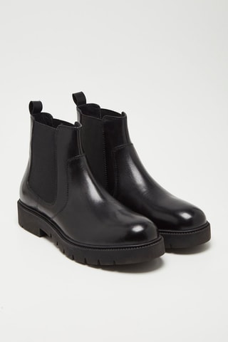 Botins Chelsea em couro Noah 2 - Preto - Preto