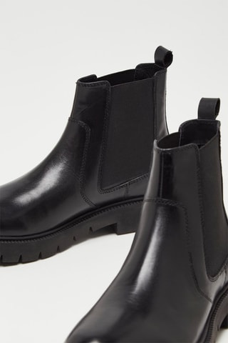 Botins Chelsea em couro Noah 2 - Preto - Preto