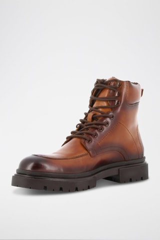 Boots fourrés en cuir Raphael - Marron
