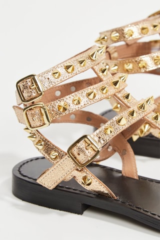 Sandales en cuir de chèvre Spring - Doré