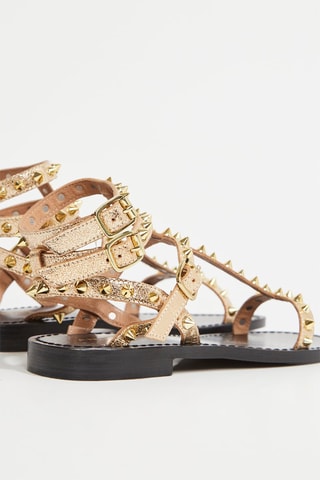 Sandales en cuir de chèvre Spring - Doré