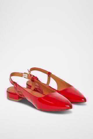 Ballerines en cuir verni Thalassa - Rouge