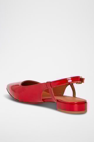 Ballerines en cuir verni Thalassa - Rouge