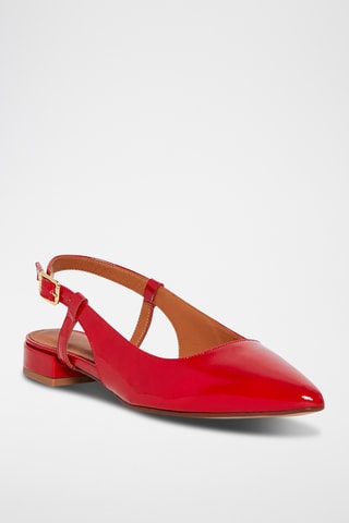 Ballerines en cuir verni Thalassa - Rouge