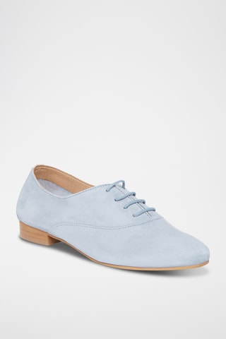 Derbys en croûte de cuir nubuck Azul - Bleu