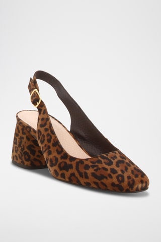 Escarpins en nubuck Sabrine - Marron