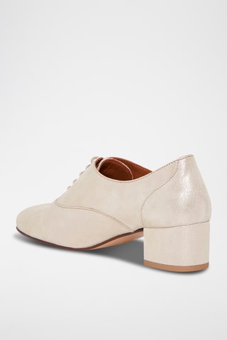 Derbys à talons en cuir Vernie - Doré