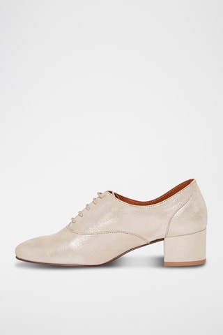 Derbys à talons en cuir Vernie - Doré