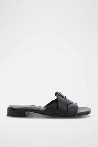 Mules en cuir Luana - Noir
